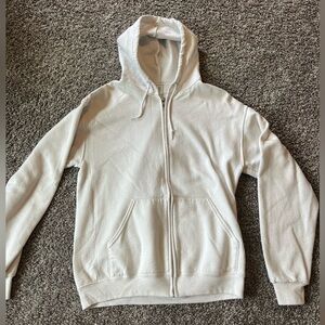 Jerzees Men's Zip Up Hoodie - White